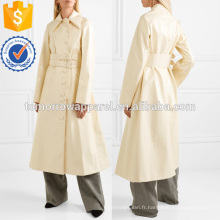 Surdimensionné ceinturé Faux cuir Trench Coat Fabrication en gros Mode Femmes Vêtements (TA3020C)